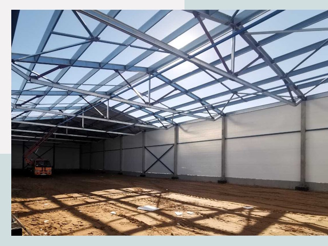 Строительство сенохранилищ в Скопине