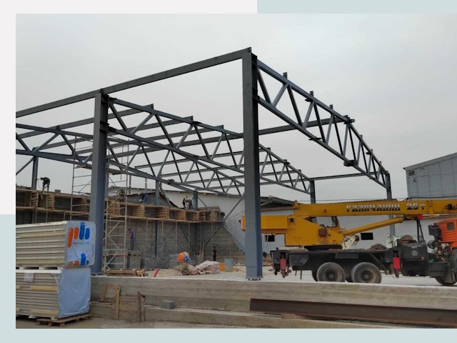 Строительство цехов в Скопине