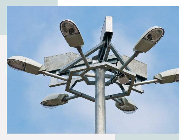 Монтаж осветительных мачт в Скопине